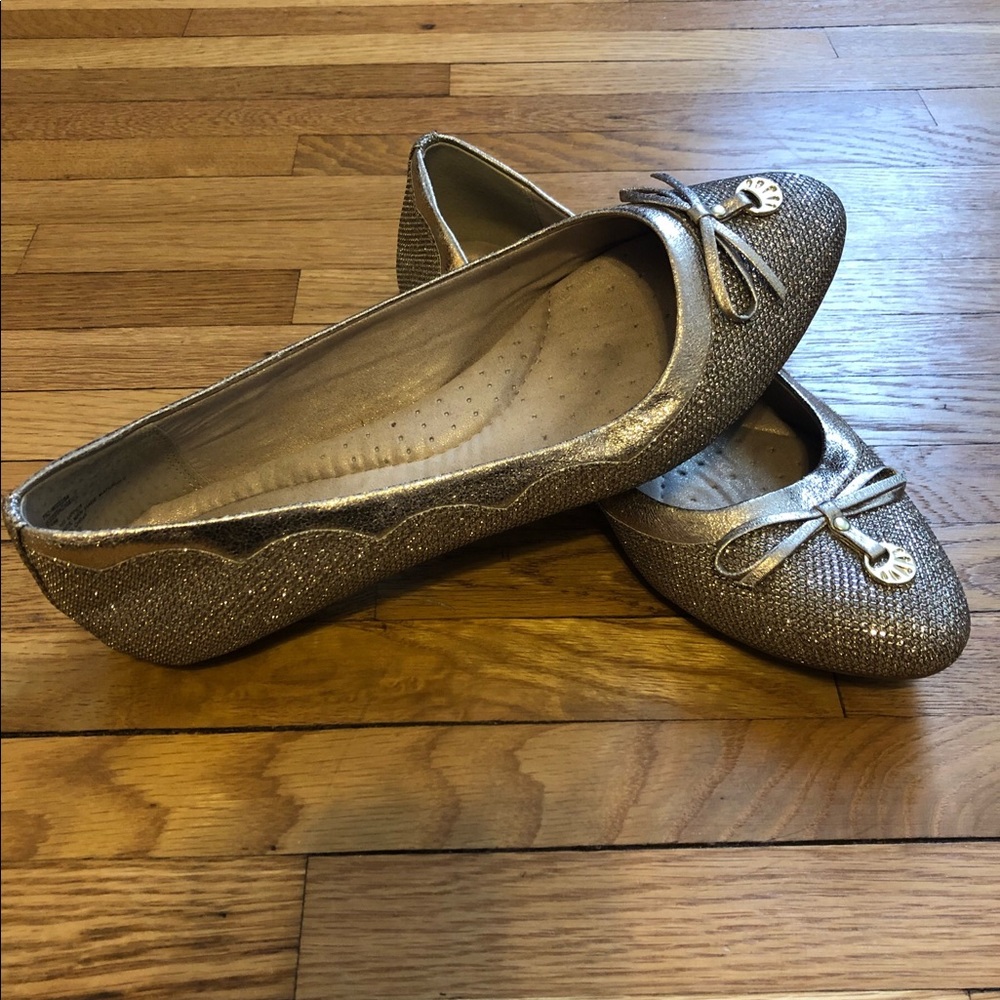 Gold Glitter Flats